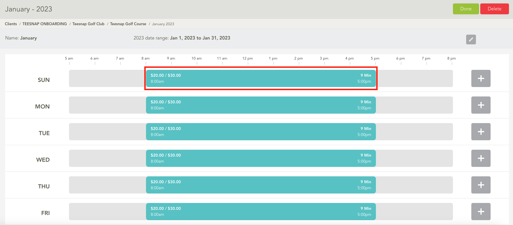 How to Apply a Rack Rate to a Tee Time Interval